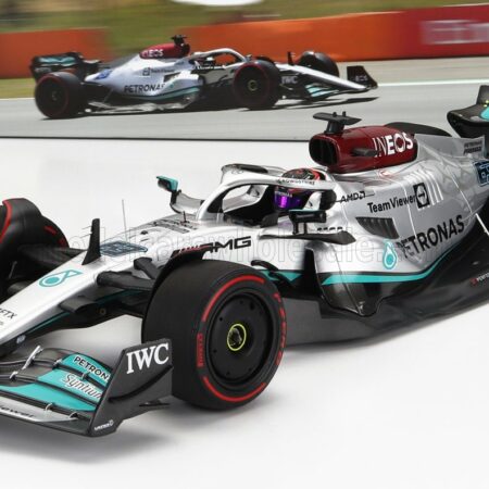 MINICHAMPS 1/18 MERCEDES GP | F1 W13E TEAM MERCEDES-AMG PETRONAS F1 N 63 3rd AUSTRALIAN GP 2022 GEORGE RUSSEL | SILVER GREEN