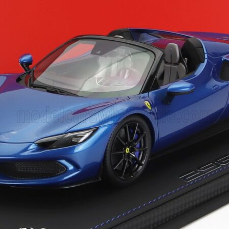 BBR-MODELS 1/18 FERRARI | 296 GTS SPIDER 2022 - CON VETRINA - WITH SHOWCASE | BLUE CORSA