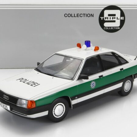 TRIPLE9 1/18 AUDI | 100 (C3) POLIZEI 1989 | WHITE GREEN