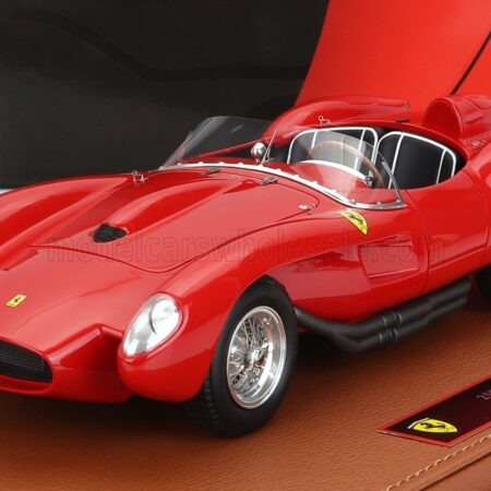 BBR-MODELS 1/18 FERRARI | 250TR TESTAROSSA SPIDER 1957 - CON VETRINA - WITH SHOWCASE | RED