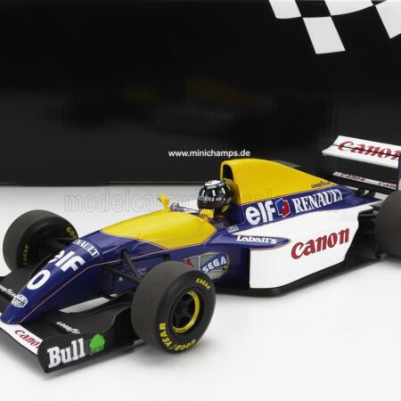 MINICHAMPS 1/18 WILLIAMS | F1  FW15C RENAULT N 0 SEASON 1993 DAMON HILL | BLUE YELLOW WHITE