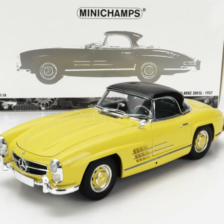 MINICHAMPS 1/18 MERCEDES BENZ | 300SL ROADSTER (W198) CABRIOLET HARD-TOP 1958 | YELLOW