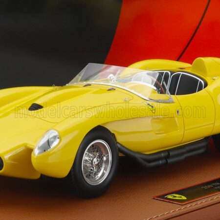 BBR-MODELS 1/18 FERRARI | 250TR TESTAROSSA SPIDER 1957 - CON VETRINA - WITH SHOWCASE | YELLOW