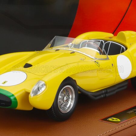 BBR-MODELS 1/18 FERRARI | 250TR TESTAROSSA N 0 SPIDER 1957 - CON VETRINA - WITH SHOWCASE | YELLOW