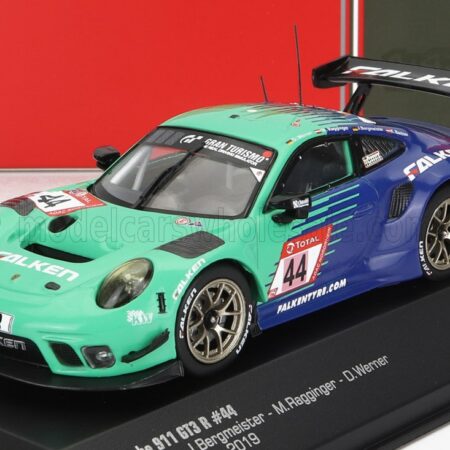 IXO-MODELS 1/43 PORSCHE | 911 991-2 GT3 R TEAM FALKEN MOTORSPORT N 44 24h NURBURGRING 2019 KLAUS BACHLER - JORG BERGMEISTER - MARTIN RAGGINGER - DIRK WERNER | 2 TONE BLUE