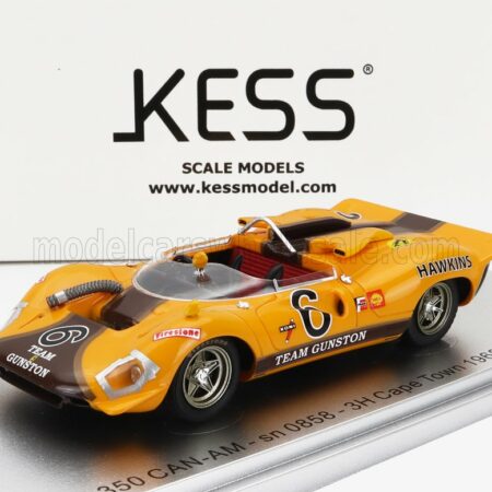 KESS-MODEL 1/43 FERRARI | 350 P4 SPIDER CAN-AM s/n0858 TEAM GUNSTON N 6 WINNER 3h CAPE TOWN 1968 P.HAWKINS | YELLOW BROWN