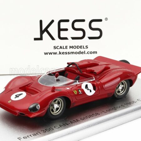 KESS-MODEL 1/43 FERRARI | 350 P4 SPIDER CAN-AM s/n0858 N 4 TASMAN GP LONGFORD 1968 C.AMON | RED