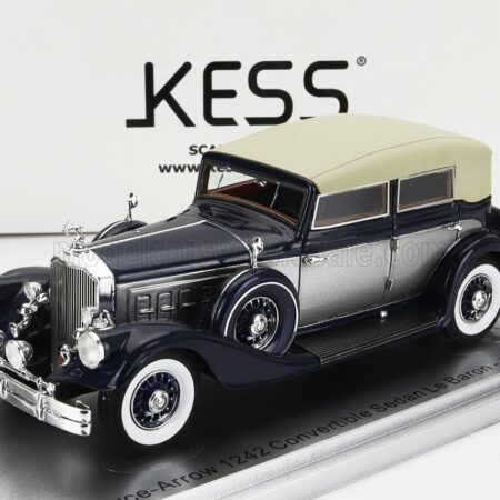 KESS-MODEL 1/43 PIERCE ARROW | 124 CONVERTIBLE BERLINE SEDAN LE BARON CLOSED 1933 | BLUE MET SILVER