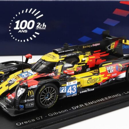 SPARK-MODEL 1/43 ORECA | 07 GIBSON GK428 4.2L V8 TEAM DKR ENGINEERING N 43 24h LE MANS 2023 M.MARTIN - T.VAN ROMPUY - U.DE WILD | YELLOW RED WHITE BLACK