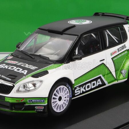 ABREX 1/43 SKODA | FABIA II FL S2000 N 0 SKODA MOTORSPORT DESIGN RALLY 2010 | GREEN WHITE BLACK