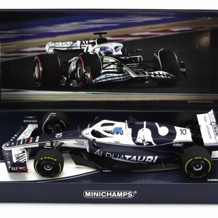 MINICHAMPS 1/18 ALPHA TAURI | F1 AT03 HONDA TEAM ALPHA TAURI N 10 BAHRAIN GP 2022 PIERRE GASLY | WHITE BLUE