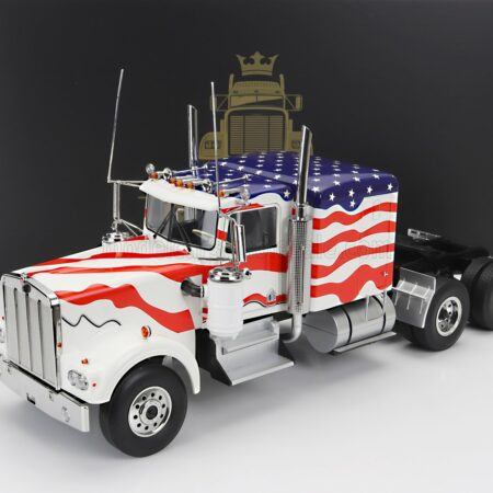 ROAD-KINGS 1/18 KENWORTH | W900 TRACTOR TRUCK STARS & STRIPES LIVERY 3-ASSI 1989 | WHITE BLUE RED