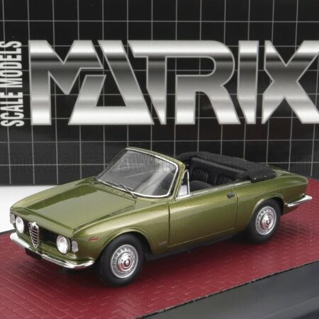 MATRIX SCALE MODELS 1/43 ALFA ROMEO | GIULIA GTC CABRIOLET OPEN 1964 | GREEN MET