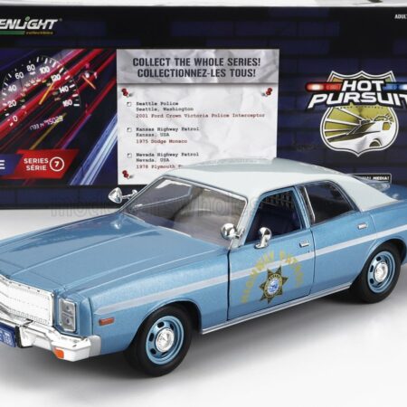 GREENLIGHT 1/24 PLYMOUTH | FURY NEVADA HIGHWAY PATROL POLICE 1978 | LIGHT BLUE