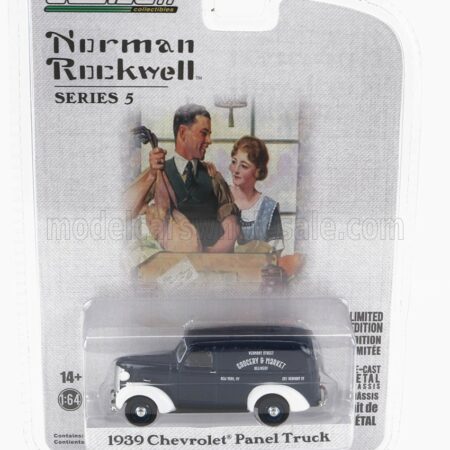 GREENLIGHT 1/64 CHEVROLET | PANEL TRUCK VAN 1939 | BLUE WHITE