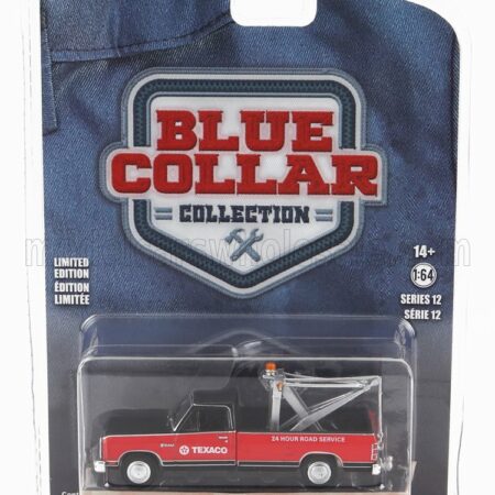 GREENLIGHT 1/64 DODGE | RAM D-100 PICK-UP TEXACO TOW TRUCK CARRO ATTREZZI - WRECKER ROAD SERVICE 1983 | RED BLACK