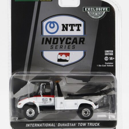 GREENLIGHT 1/64 INTERNATIONAL | DURASTAR 4400 TRUCK CARRO ATTREZZI NTT INDYCAR SERIES - WRECKER ROAD SERVICE 2023 | WHITE BLACK