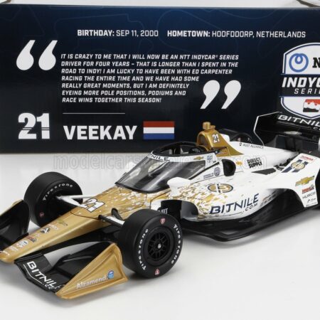 GREENLIGHT 1/18 CHEVROLET | TEAM ED CARPENTER RACING N 21 INDIANAPOLIS INDY 500 INDYCAR SERIES 2023 R.VEEKAY | WHITE GOLD