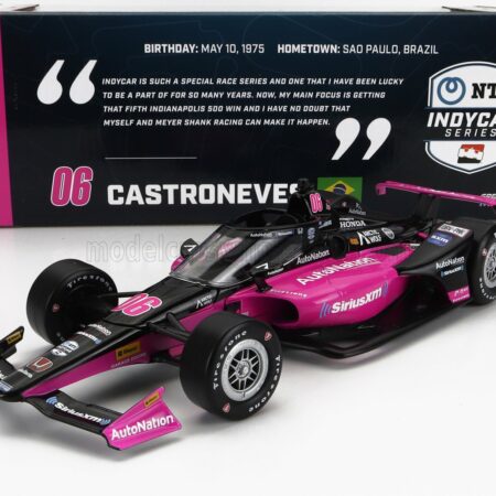 GREENLIGHT 1/18 HONDA | TEAM TRANSCARD MEYER SHANK RACING N 06 INDIANAPOLIS INDY 500 INDYCAR SERIES 2023 H.CASTRONEVES | BLACK PINK