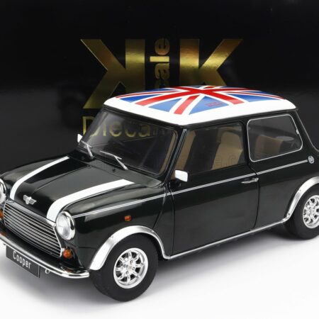 KK-SCALE 1/12 MINI | COOPER RHD 1992 WITH UNION JACK | GREEN WHITE