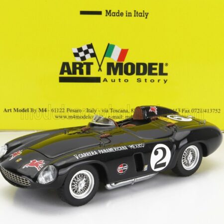 ART-MODEL 1/43 FERRARI | 750 MONZA SPIDER 3.0L N 2 RALLY CARRERA PANAMERICANA MEXICO 1954 ALFONSO DE PORTAGO | BLACK