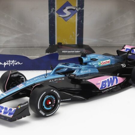 SOLIDO 1/18 ALPINE | F1  A523 TEAM BWT ALPINE PRESS LAUNCH LIVERY N 10 PIERRE GASLY - N 31 ESTEBAN OCON 2023 | BLUE BLACK PINK