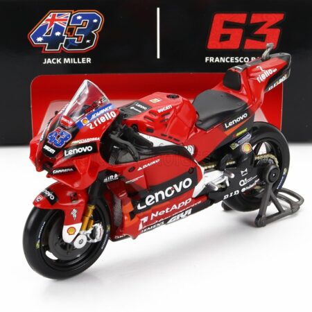 MAISTO 1/18 DUCATI | DESMOSEDICI GP22 TEAM LENOVO N 43 MOTOGP SEASON 2022 JACK MILLER | RED