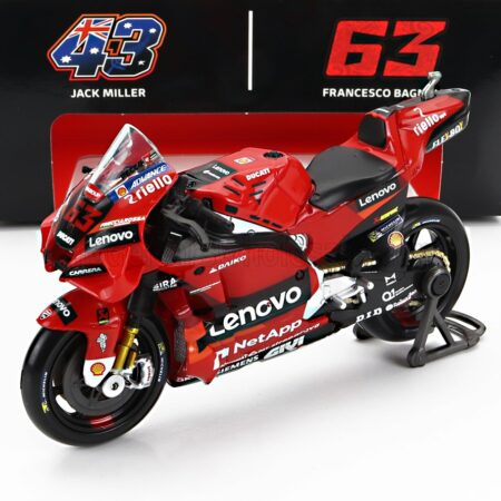 MAISTO 1/18 DUCATI | DESMOSEDICI GP22 TEAM LENOVO N 63 WORLD CHAMPION MOTOGP SEASON 2022 FRANCESCO BAGNAIA | RED