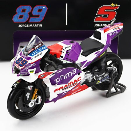 MAISTO 1/18 DUCATI | DESMOSEDICI GP22 TEAM PRAMAC RACING N 89 MOTOGP SEASON 2022 JORGE MARTIN | WHITE PURPLE