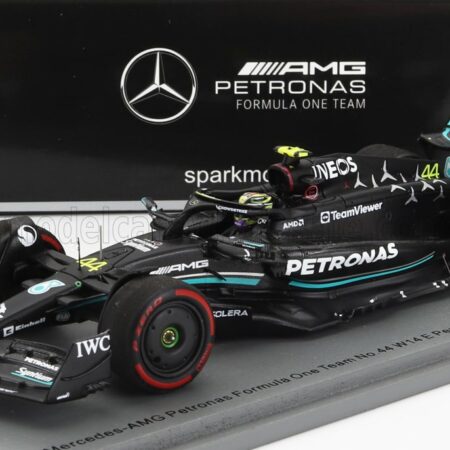 SPARK-MODEL 1/43 MERCEDES GP | F1 W14 TEAM MERCEDES-AMG PETRONAS FORMULA ONE N 44 2nd SPAIN GP 2023 LEWIS HAMILTON | MATT BLACK