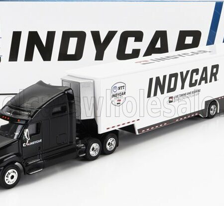 GREENLIGHT 1/64 KENWORTH | T2000 TRUCK INDY CAR SERIES CAR TRANSPORTER 2020 | BLACK WHITE