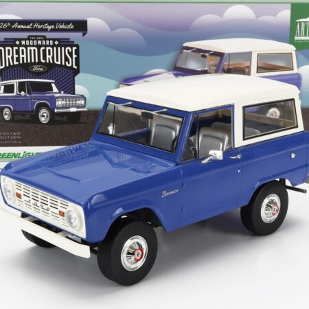 GREENLIGHT 1/18 FORD USA | BRONCO 1966 | BLUE WHITE