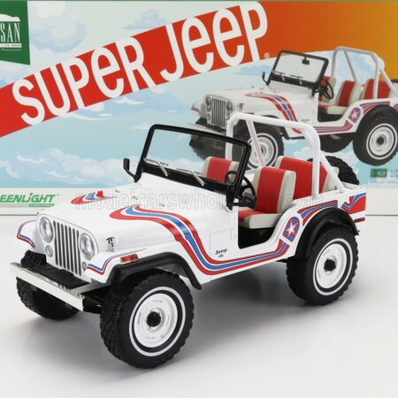 GREENLIGHT 1/18 JEEP | CJ-5 SUPER JEEP 1973 | WHITE