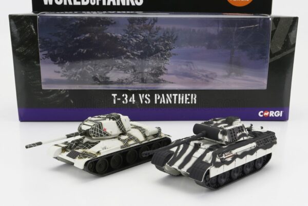 CORGI 1/87 TANK | SET 2X T-34 + PANTHER 1945 | MILITARY CAMOUFLAGE