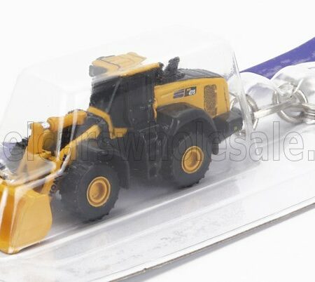 UNIVERSAL HOBBIES 1/87 KOMATSU | PORTACHIAVI - KEYRING WA475-10 RUSPA GOMMATA SCRAPER TRACTOR 2010 | YELLOW BLACK