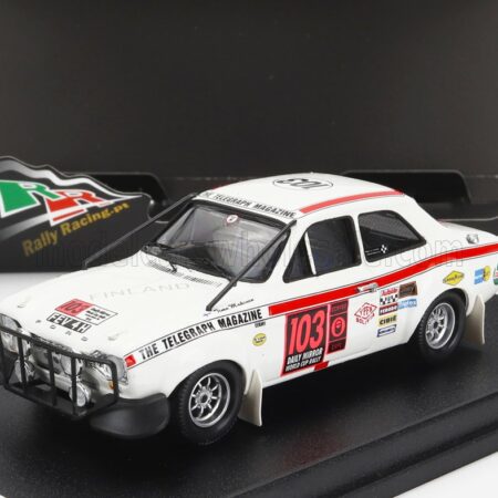 TROFEU 1/43 FORD ENGLAND | ESCORT MKI (night version) N 103 RALLY LONDON - MEXICO 1970 T.MAKINEN - G.STAEPELAERE | WHITE RED