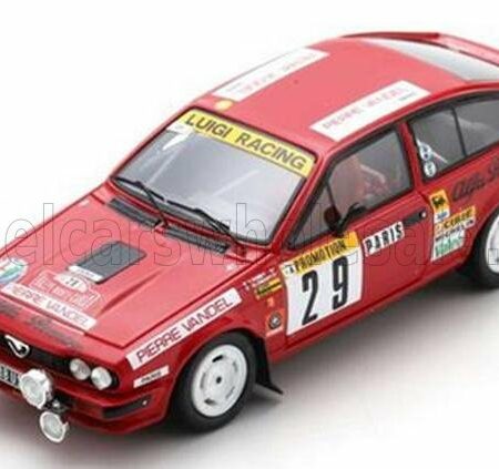 SPARK-MODEL 1/43 ALFA ROMEO | GTV6 (night version) N 29 RALLY MONTECARLO 1983 Y.LOUBERT - T.FOND | RED