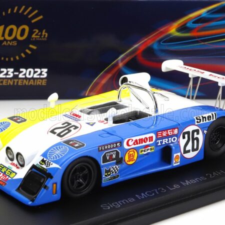 SPARK-MODEL 1/43 SIGMA | MC73 TEAM SIGMA AUTOMOTIVE N 26 24h LE MANS 1973 T.IKUZAWA - H.FUSHIDA - P.DAL BO | BLUE WHITE YELLOW