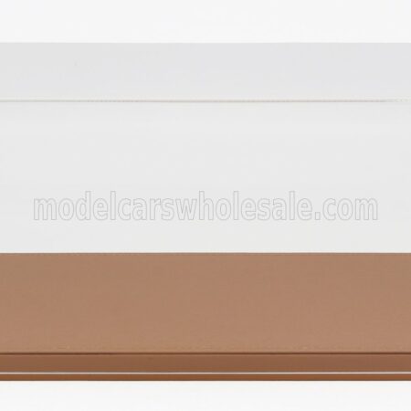 LUXBOX 1/18 VETRINA DISPLAY BOX | BASE IN ECOPELLE BEIGE - SYNTHETIC LEATHER BASE BEIGE - Lungh.LENGHT 32.2 cm  X Largh.WIDTH 16.2 cm X Alt.HEIGHT 15.6 cm (altezza interna cm 13.5) | BEIGE