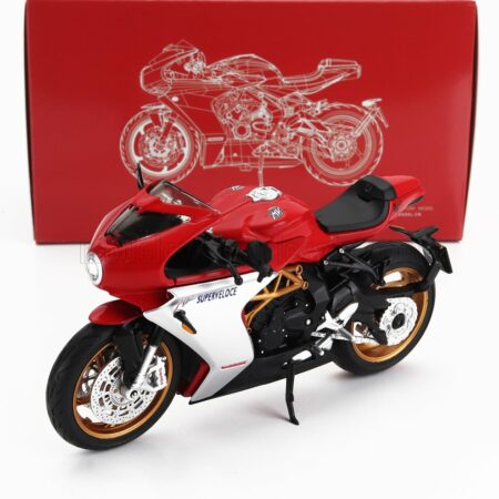 CM-MODELS 1/18 MV AGUSTA | 800 SUPERVELOCE 2022 | RED SILVER BLACK