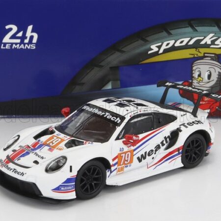 SPARK-MODEL 1/64 PORSCHE | 911 991 RSR-19 4.2L TEAM WEATHERTECH RACING N 79 2nd LMGTE AM CLASS 24h LE MANS 2022 C.MACNEIL - J.ANDLAUER - T.MERRIL | WHITE