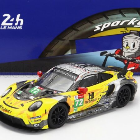 SPARK-MODEL 1/64 PORSCHE | 911 991-2 4.2L RSR-19 TEAM HUBAUTO RACING N 72 24h HYPERPOLE GTPRO CLASS LE MANS 2021 M.MARTIN - A.PARENTE - D.VANTHOOR | YELLOW GREY