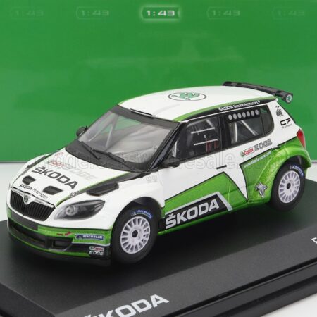 ABREX 1/43 SKODA | FABIA II FL S2000 N 0 SKODA MOTORSPORT DESIGN RALLY 2012 | GREEN WHITE BLACK