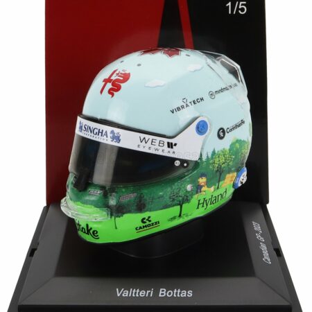 SPARK-MODEL 1/5 BELL HELMET | F1  CASCO HELMET ALFA ROMEO C43 TEAM STAKE N 24 CANADA GP 2023 GUANYU ZHOU | WHITE GREEN