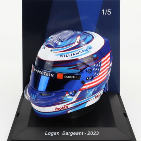 SPARK-MODEL 1/5 BELL HELMET | F1  CASCO HELMET WILLIAMS	FW45 TEAM WILLIAMS RACING N 2 SEASON 2023 LOGAN SERGEANT | 2 TONE BLUE