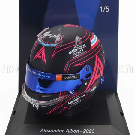 SPARK-MODEL 1/5 BELL HELMET | F1  CASCO HELMET WILLIAMS	FW45 TEAM WILLIAMS RACING N 23 SEASON 2023 ALEXANDER ALBON | MATT BLUE RED