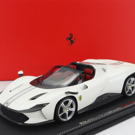 BBR-MODELS 1/18 FERRARI | DAYTONA SP3 OPEN ROOF ICONA 2022 - CON VETRINA - WITH SHOWCASE | BIANCO ITALIA - WHITE