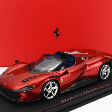 BBR-MODELS 1/18 FERRARI | DAYTONA SP3 OPEN ROOF ICONA 2022 - CON VETRINA - WITH SHOWCASE | ROSSO MAGMA - RED MET