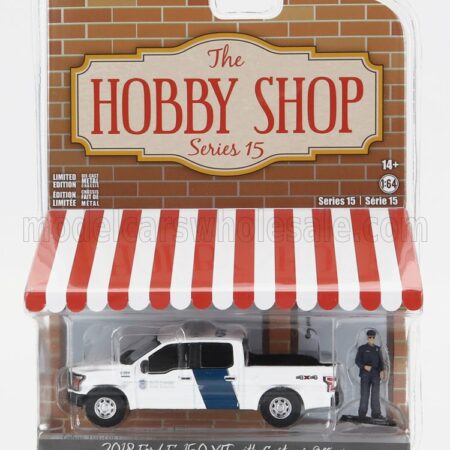 GREENLIGHT 1/64 FORD USA | F-150 XLT PICK-UP WITH CUSTOMS OFFICIER 2018 | WHITE