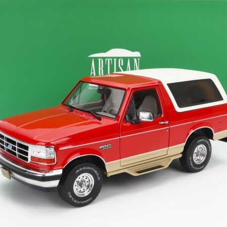 GREENLIGHT 1/18 FORD USA | BRONCO 1994 - EDDIE BAUER EDITION | RED GOLD WHITE